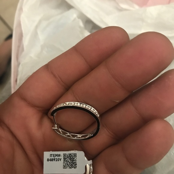 White Gold Diamond Earrings 1.5 CT - Picture 3 of 4